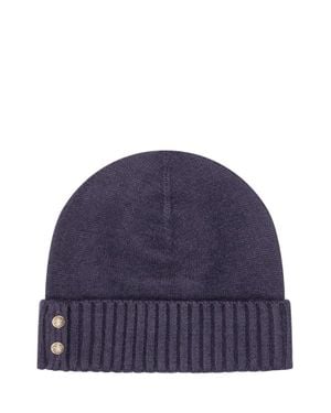 Ralph Lauren Crest Knit Beanie Hat - Blue