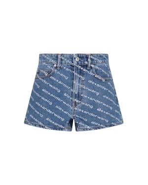 Alexander Wang Cotton Denim Jeans With Polyester Lining - Blue
