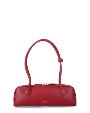 Alaïa Le Teckel Elongated Mini Shoulder Bag With Double Zipper, Calf Leather - Red