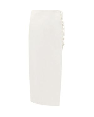 De La Vali Midi Skirt For Effortless Elegance - White