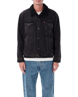 Levi's Denim Type Iii Sherpa Trucker Jacket - Black