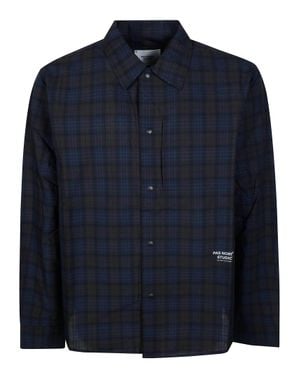 Pas Normal Studios Off-Race Seersucker Shirt - Blue