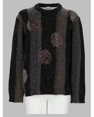 Paul Smith Abstract Pattern Crewneck Sweater - Black