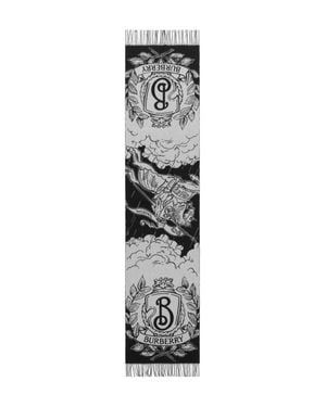 Burberry 100% Cashmere Scarf - White