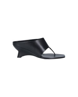 KHAITE Neri E Grigi 100% Leather Sandals - Black