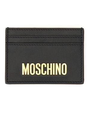 Moschino Card Holder With Logo - Black