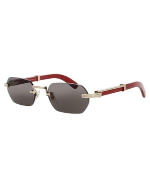 Cartier Luxury Rimless Sunglasses - Black