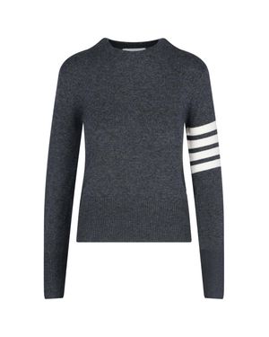 Thom Browne Cashmere 4 Bar Pullover - Blue