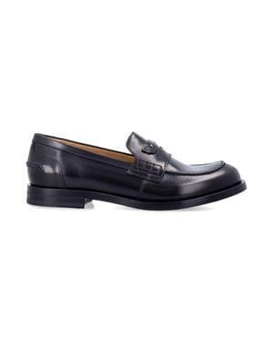 Fendi Leather Slip-On Loafer - Blue