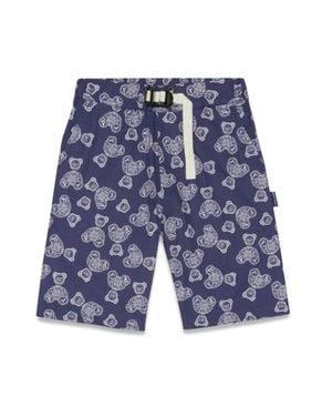 Palm Angels All Over Printed Chino Shorts - Blue