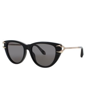 Roberto Cavalli Src031 Sunglasses 55-17-145 With Case - Black