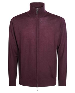 Paolo Pecora Sweater Cardigan - Purple