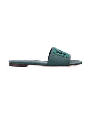 Dolce & Gabbana Dolce & Gabbana Dolce & Gabbana Crystal Embellished Flat - Blue