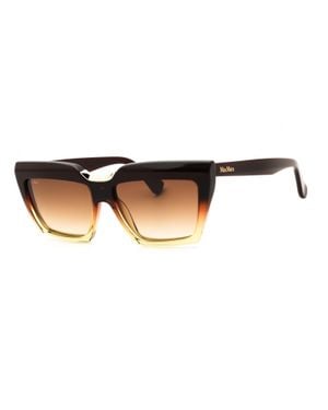 Max Mara Inspired Mm0137 Acetate Cat Eye Sunglasses - Brown