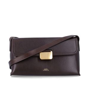 A.P.C. A. P.C. Leather Crossbody Bag - Black
