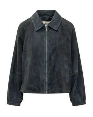 Weekend by Maxmara Zuppa Goat Leather Jacket - Black