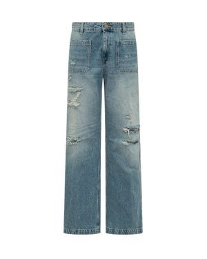 The Seafarer Mini Casual Pants With Pocket - Blue