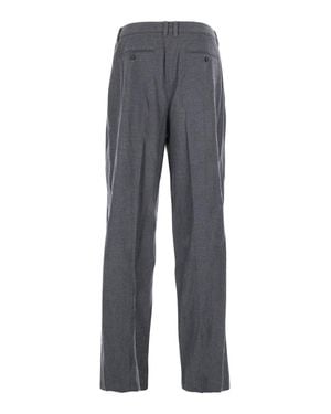 DUNST Tailored Pants With Front Pleats - Gray