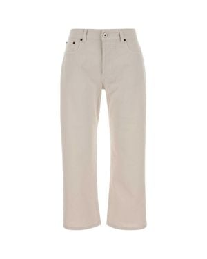Miu Miu Ivory Cotton Pant - White