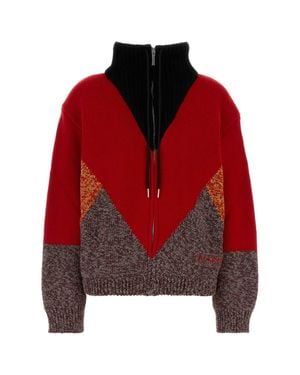 Marni Wool-Blend Cardigan - Red