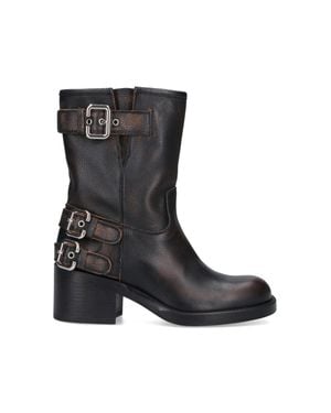 Chloé Calf Leather Ankle Boots - Black