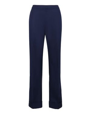 Aspesi High-Rise Cotton Pants - Blue