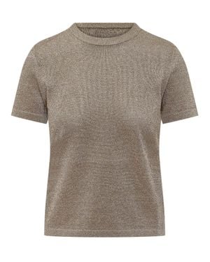 Missoni Textured Knit Crewneck T-Shirt - Gray