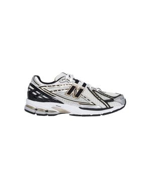 New Balance Leather & Mesh Sneakers - White