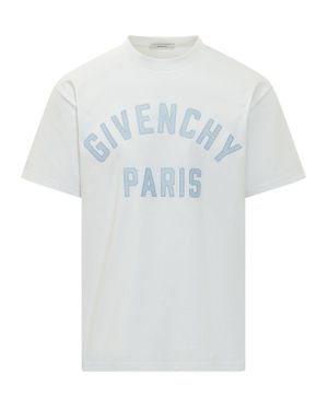 Givenchy Reguther Fit T-Shirt With Stylish Lettering - White
