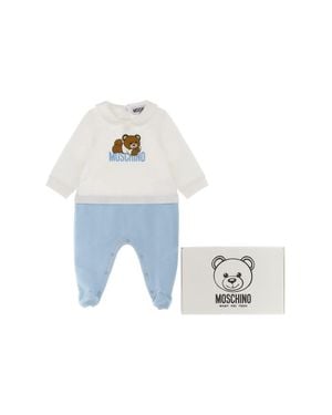 Moschino Mini Cotton Jumpsuit Set - Blue
