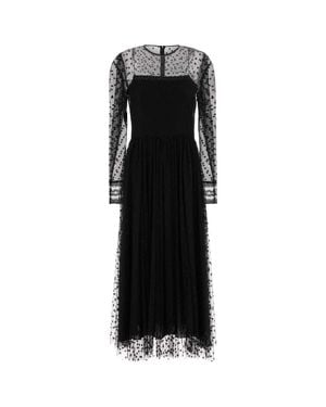 Alberta Ferretti Tulle Dress - Black