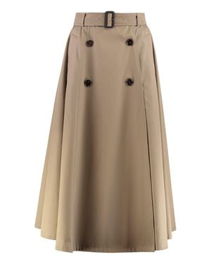 Burberry Gonna Trench Midi - Natural