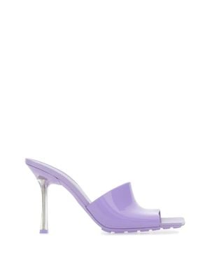 Bottega Veneta Lilac Pvc Stretch Flat Sandals 10 Cm Heel - Purple