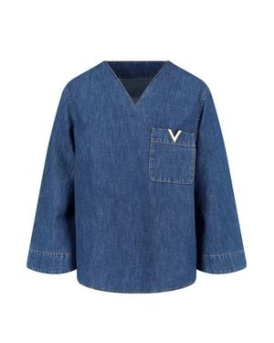 Valentino 100% Cotton Top - Blue