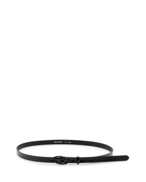 DIESEL Statement Belt With Logo - White