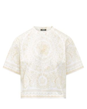 Versace Ornamental Print T-Shirt - White