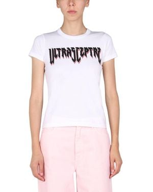 Raf Simons Short-Sleeved Crew Neck T-Shirt - White