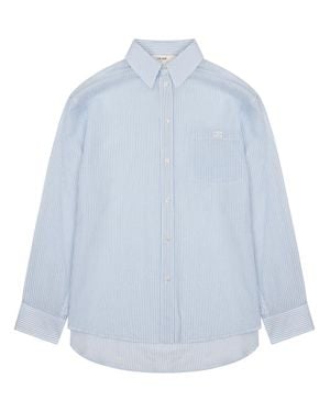 Celine Striped Cotton Shirt For - Blue
