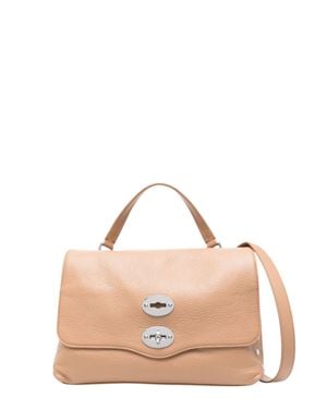 Zanellato Leather Top-Handle Satchel With Shoulder Strap - Natural