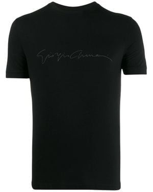 Giorgio Armani Signature Script T-Shirt - Black