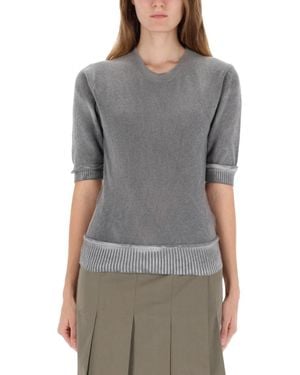 Our Legacy Fitted Short-Sleeve Top - Gray
