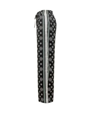 CASABLANCA Silk Paintntaloni Pants With Monogram - White
