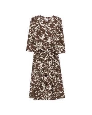 Max Mara Elegant Three-Quarter Sleeve Dress - White