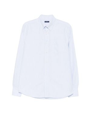 Deperlu Striped Button-Down Dress Shirt - White