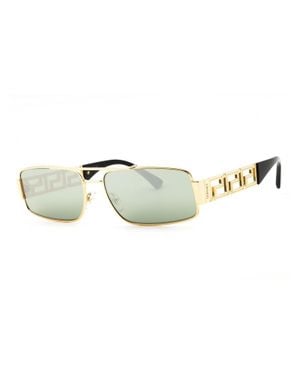 Versace Rectangular Metal Sunglasses - Multicolor