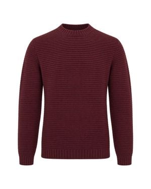Arte' Ribbed Crew Neck Sweater - Purple