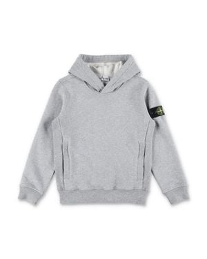 Stone Island Boys' 100% Cotton Fall & Winter Sweatshirt - Gray