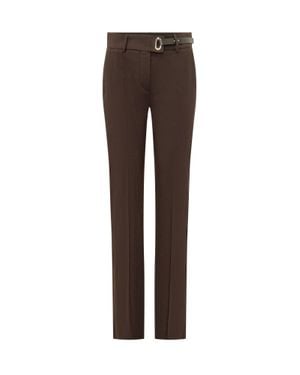 Sportmax Spxrum Viscose-Blend Pants - Brown
