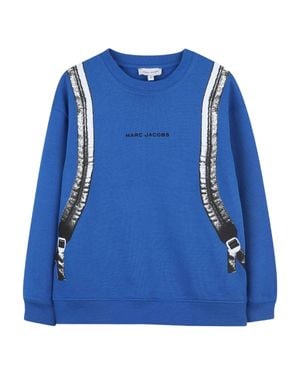 Marc Jacobs Graphic Front Pullover With Ribbed Neck - Blue
