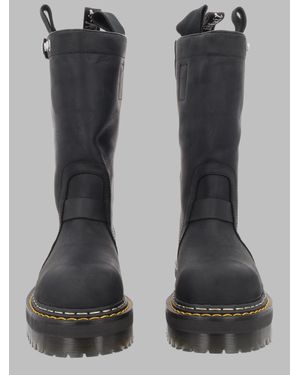 Dr. Martens Rick Owens-Style Leather Mini Boots - Black